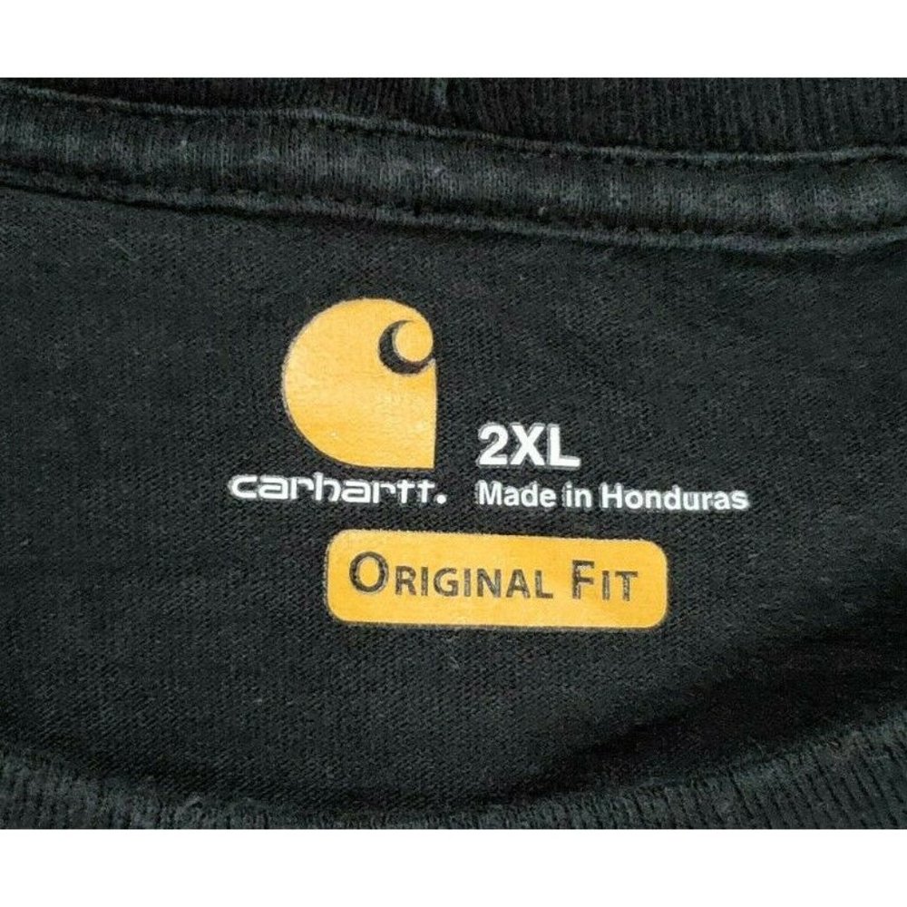 Carhartt Mens Long Sleeve Pocket Black T-Shirt XXL - Picture 3 of 3